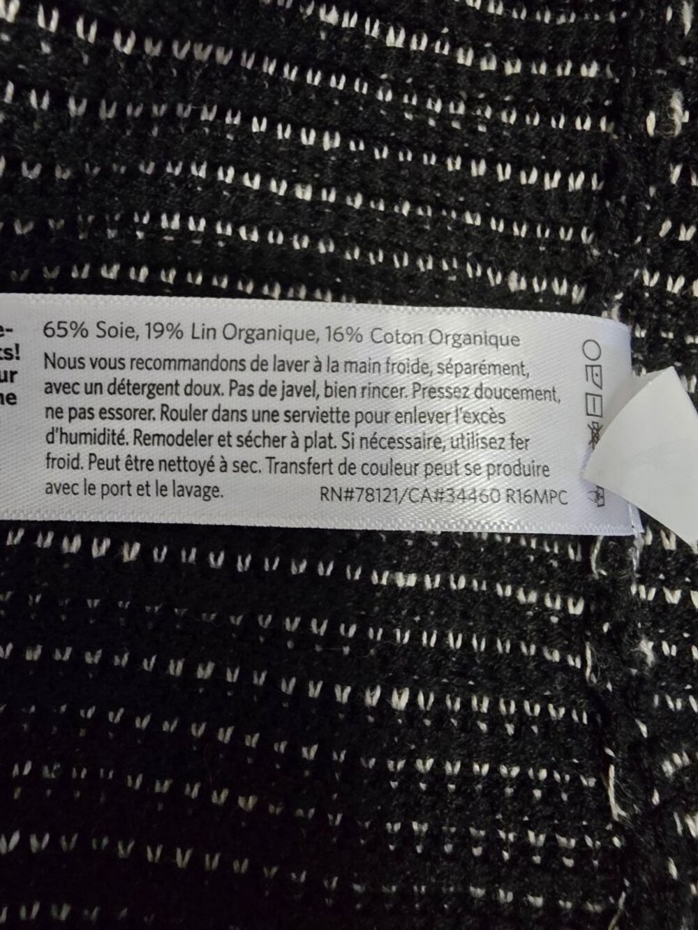 Eileen Fisher Black Kimono Open Front Cardigan XXS Organic Silk Blend READ - Picture 7 of 7